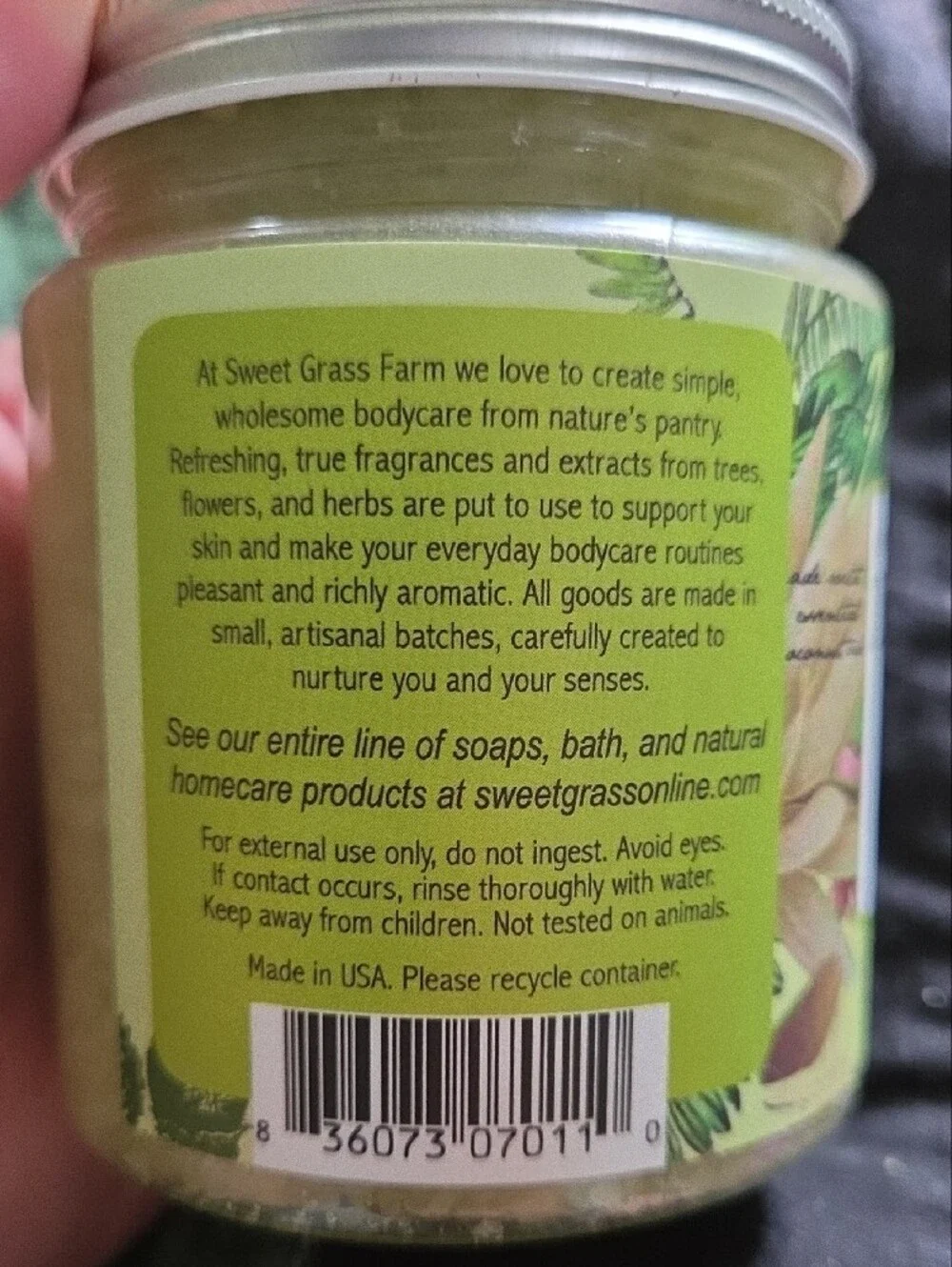 sweet grass farm coconut lime